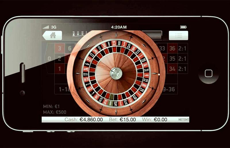 Roulette online on mobile phone